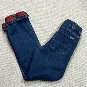 Carhartt Flannel Lined Denim Jeans Original Fit Straight Leg Women’s Size 4 Reg